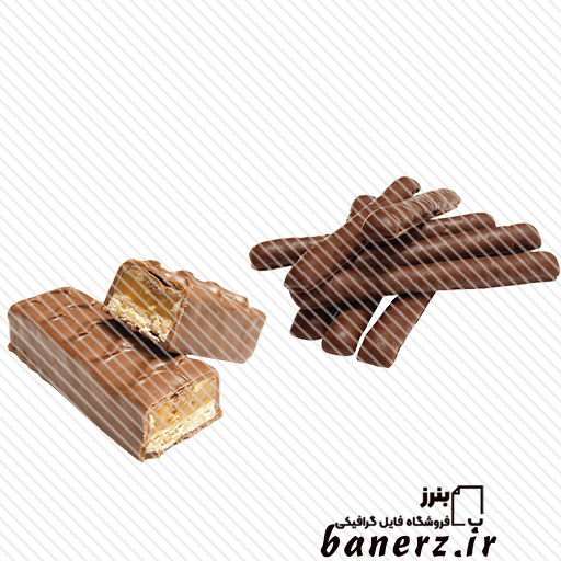 تصویر شکلات کاکائویی و نارگیلی دوربری شده ترنسپرنت با فرمت png